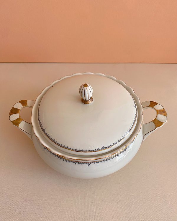 Vintage Cream Gold Terrine