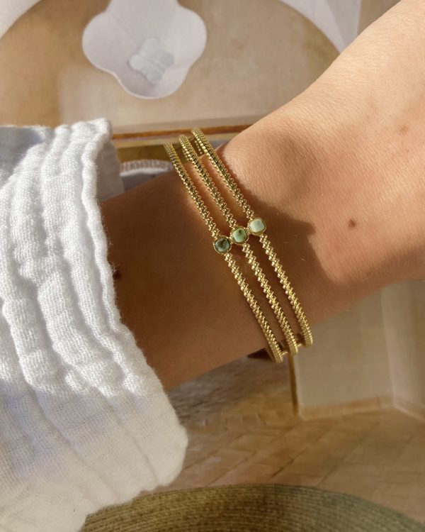 African Turquoise Moondrop Cuff Bracelet