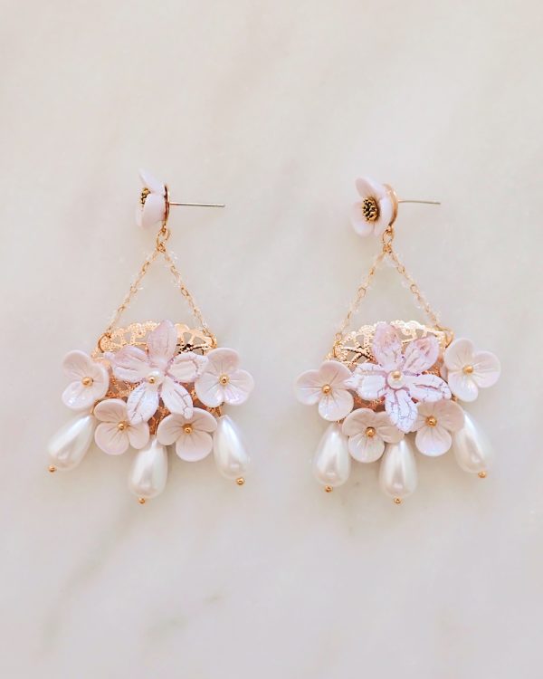 Lilac Wildflower Whispers Drop Earrings