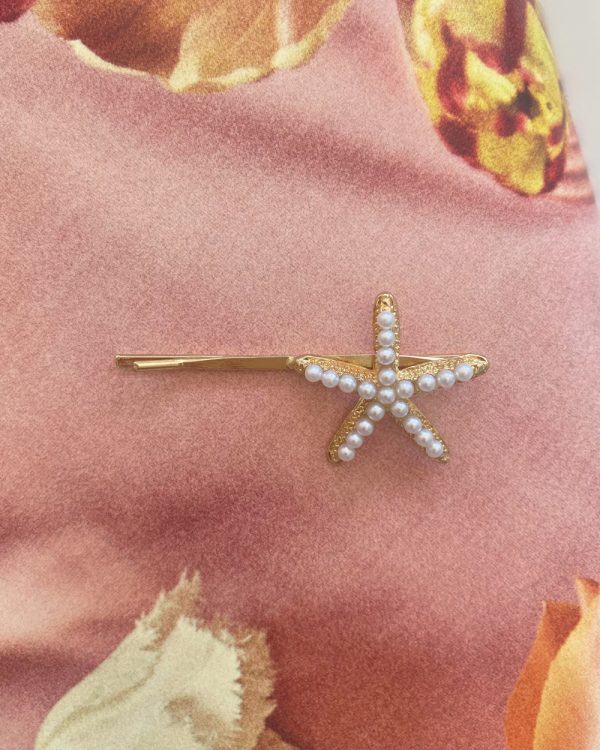 Starfish Pearl Hair Clip