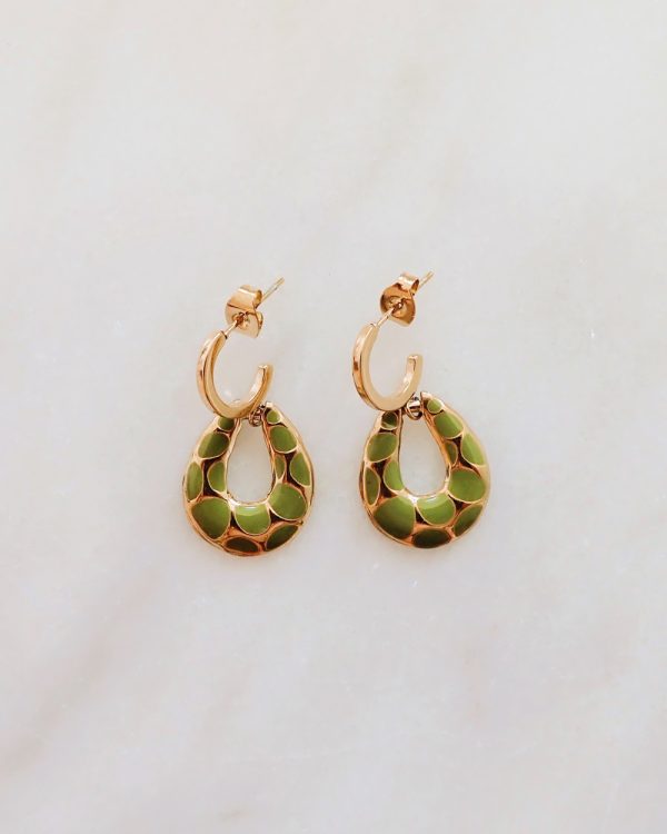 Verdant Enamel Earrings