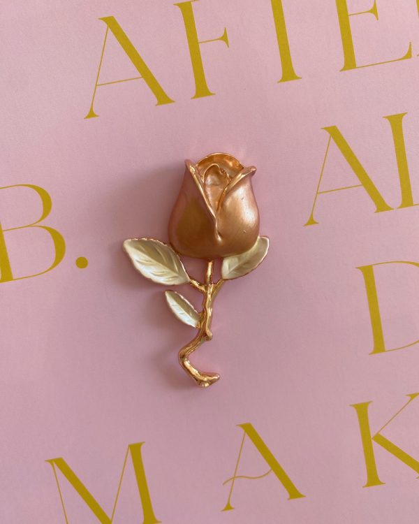 Victorian Rose Enamel Brooch