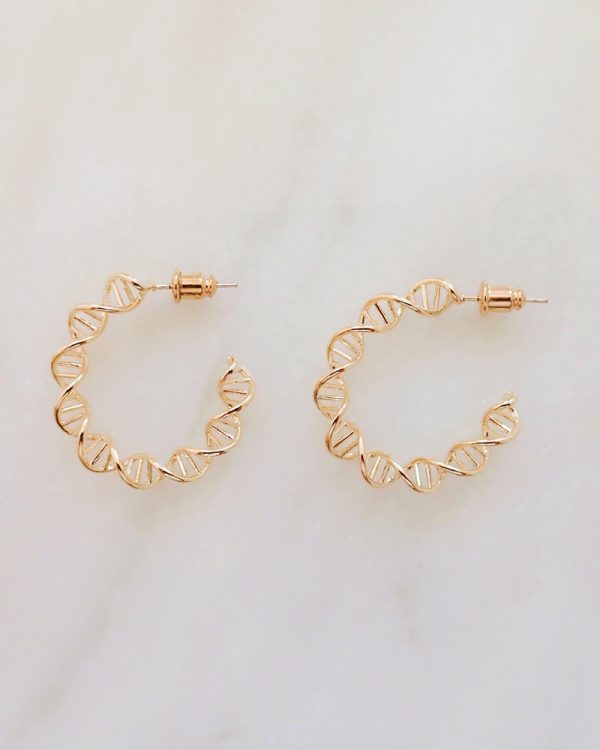 Wavy Sunburst Hoop Earrings