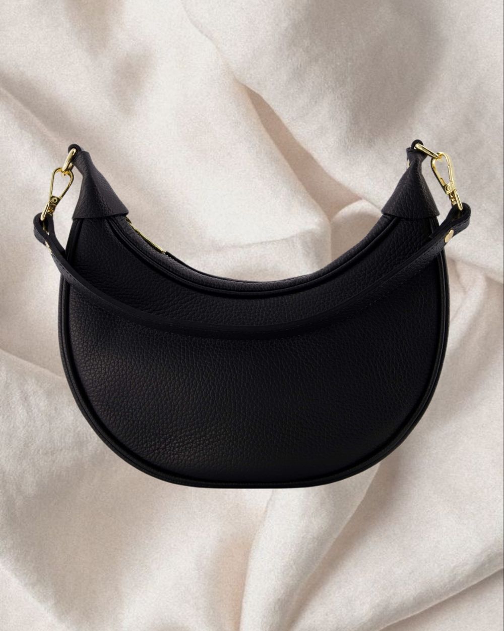 Leather Half Moon Bag