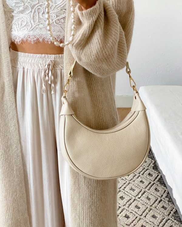Leather Half Moon Bag