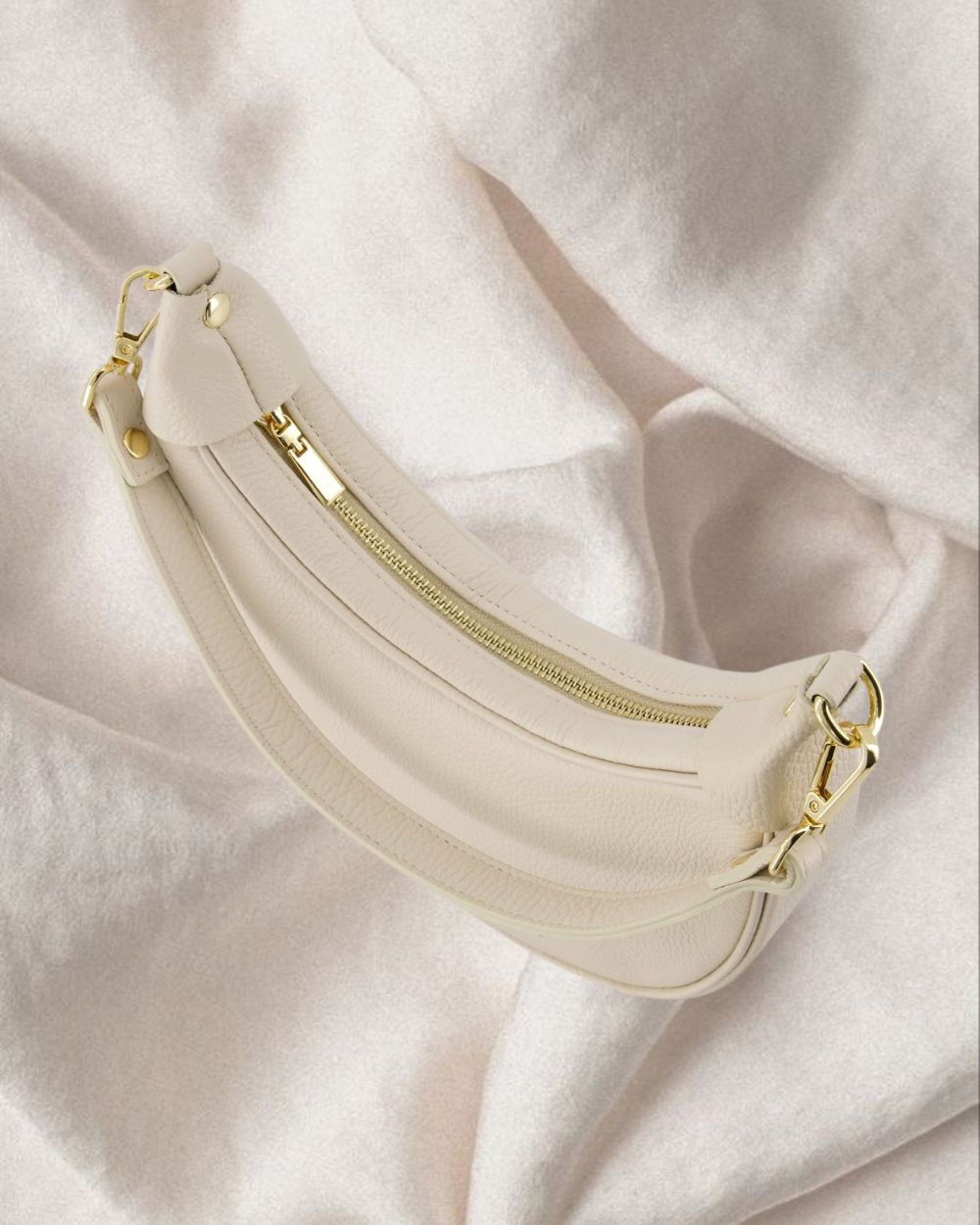 Leather Half Moon Bag