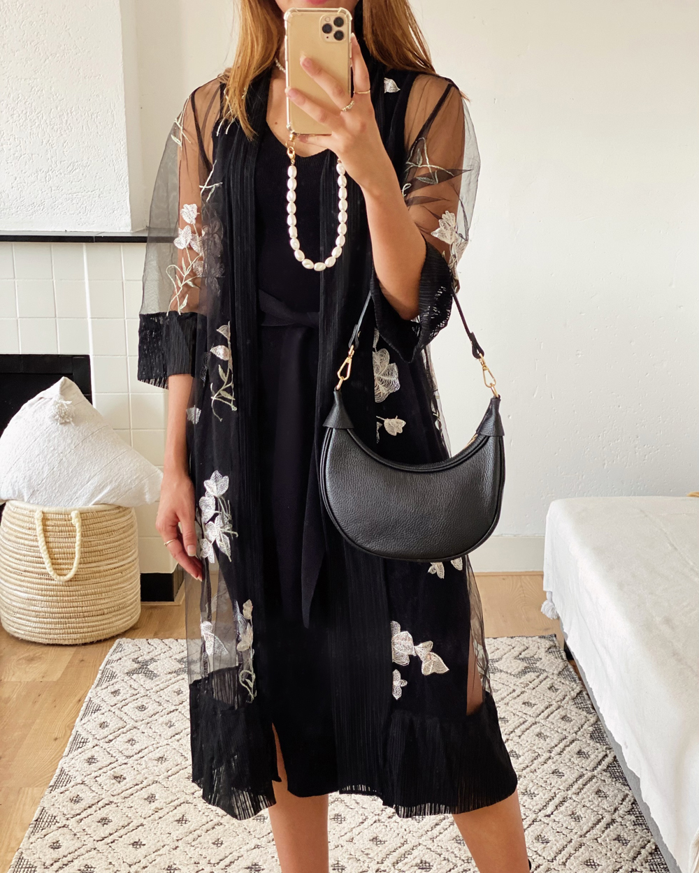 Leather Half Moon Bag