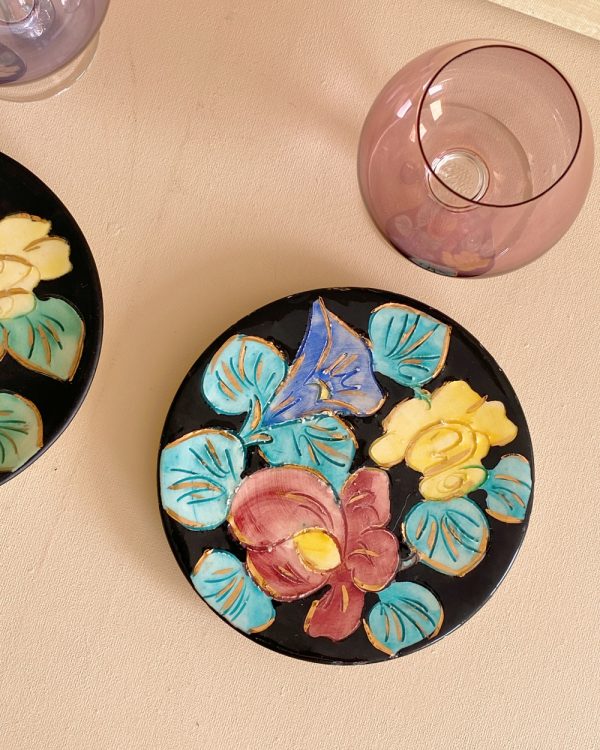 Vintage Vallauris Bonbonnière Flower Plate