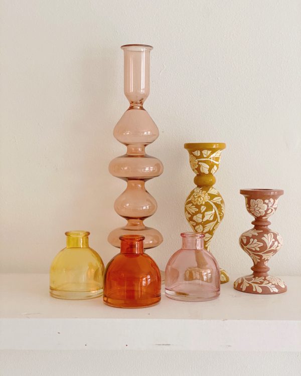 Autumn Spice Glass Vase Set