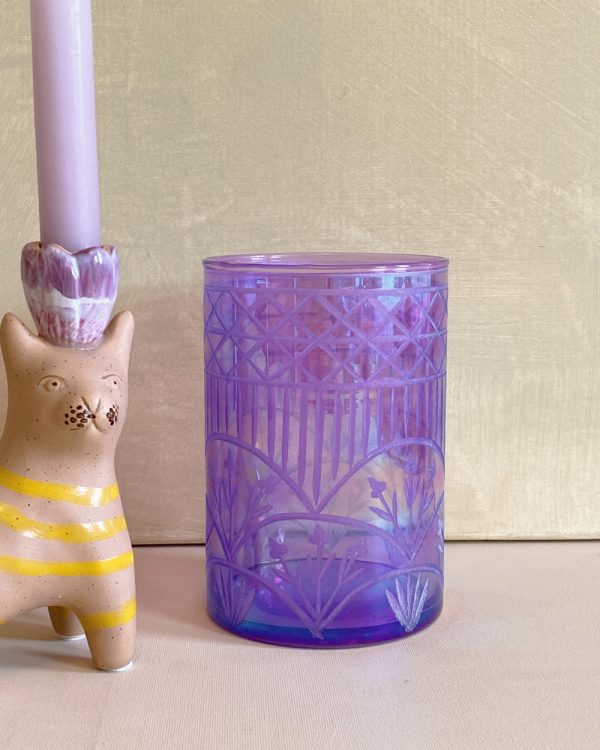 Glass Purple Pearl Vase