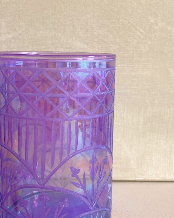 Glass Purple Pearl Vase