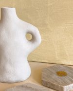 Sculptural Greige Vase