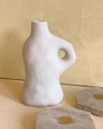 Sculptural Greige Vase
