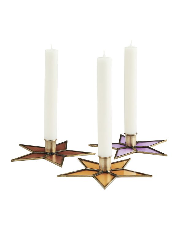 Starry Night Glass Candle Holder