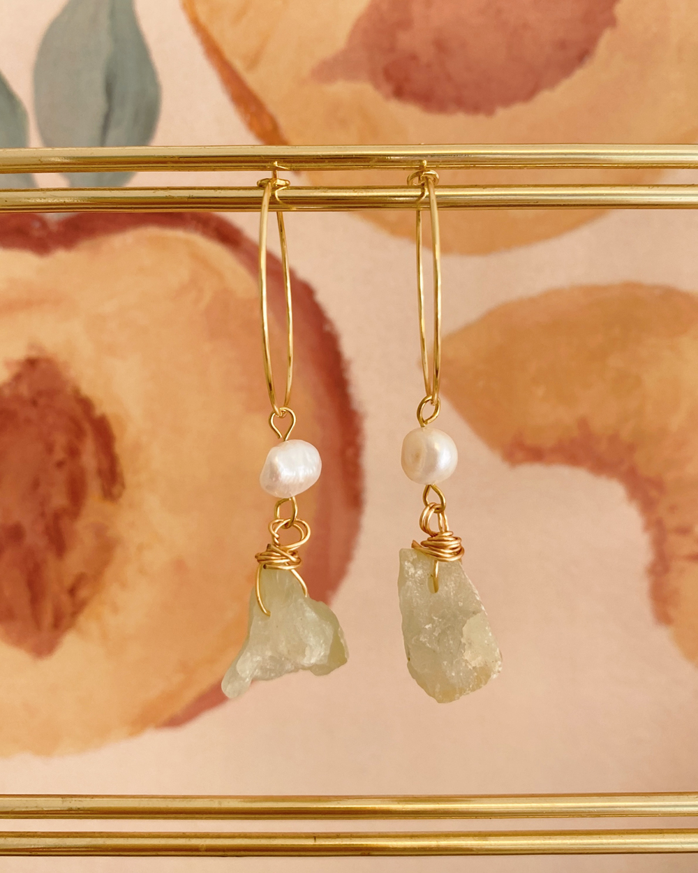 Freshwater Pearl Pastel Quartz Earrings
