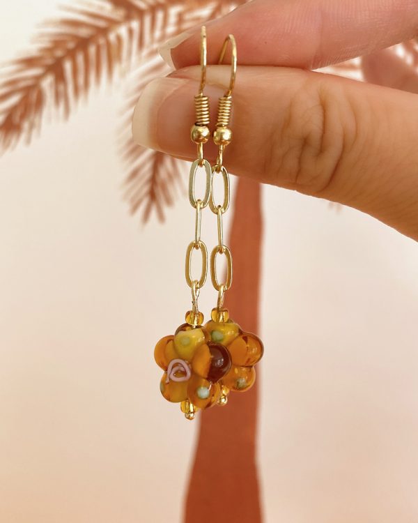 Maple Flower Drop Earrings