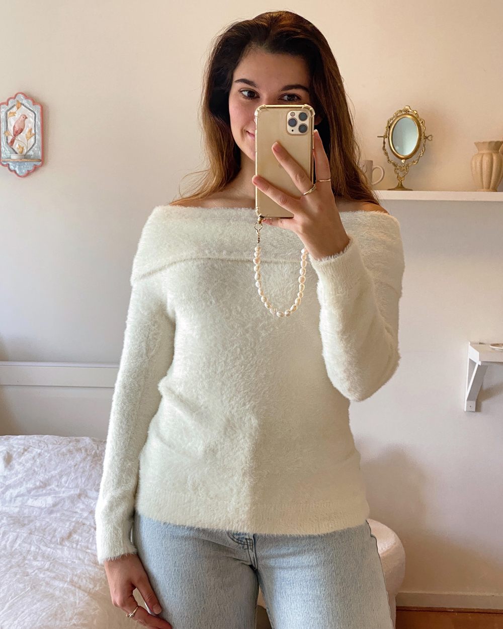 Fluffy Off Shoulder Top