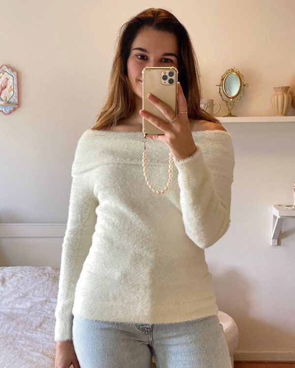 Fluffy Off Shoulder Top