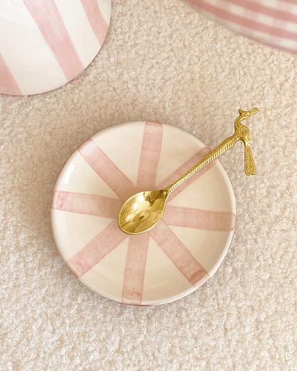 Hand Painted Ceramic Circus Rose Plate Petite