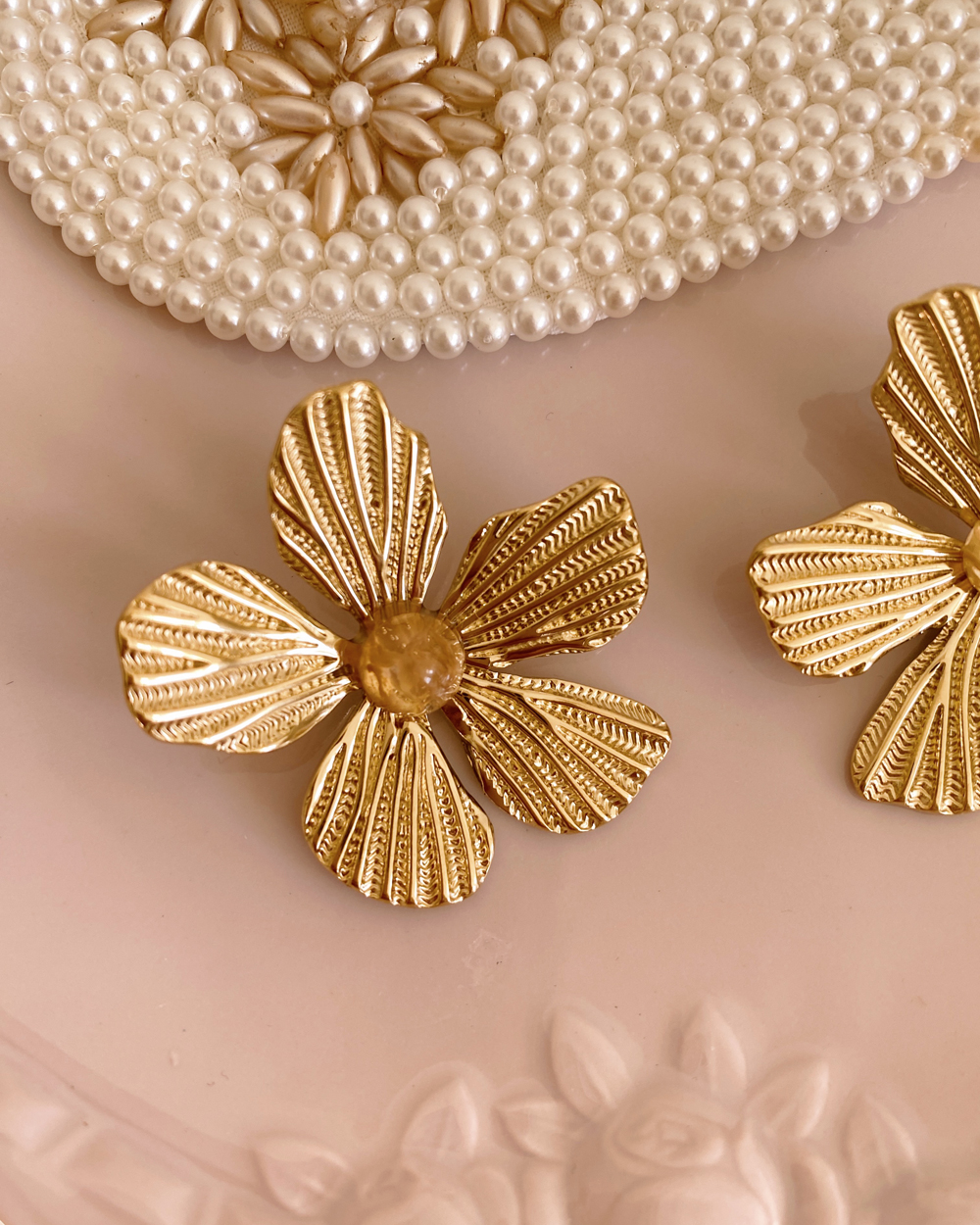 Citrine Flower Earrings