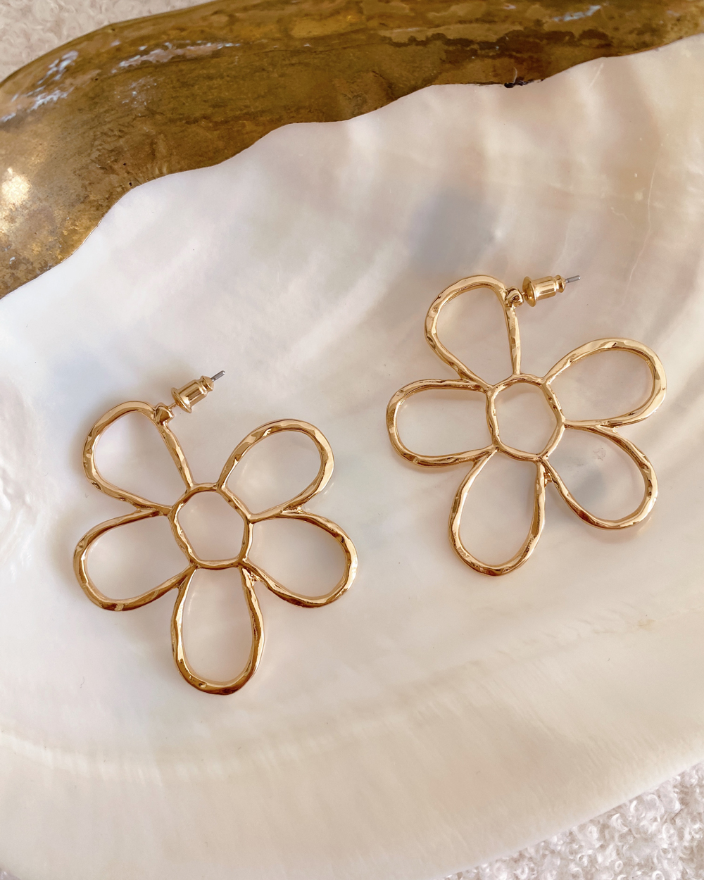 Flower Hoop Earrings