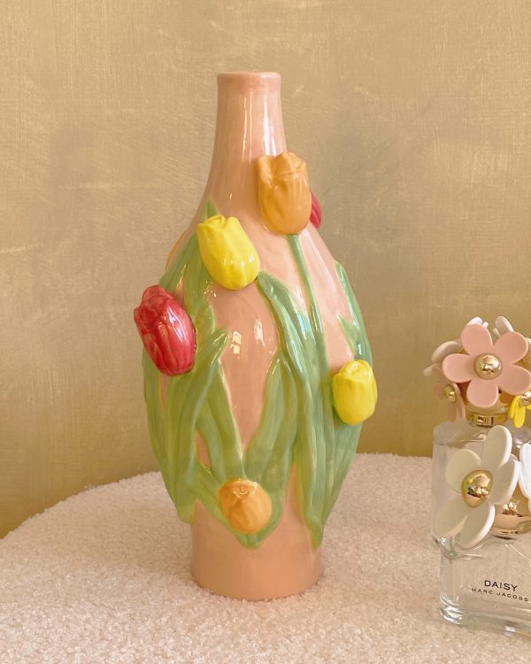 Soft Pink Tulip Vase