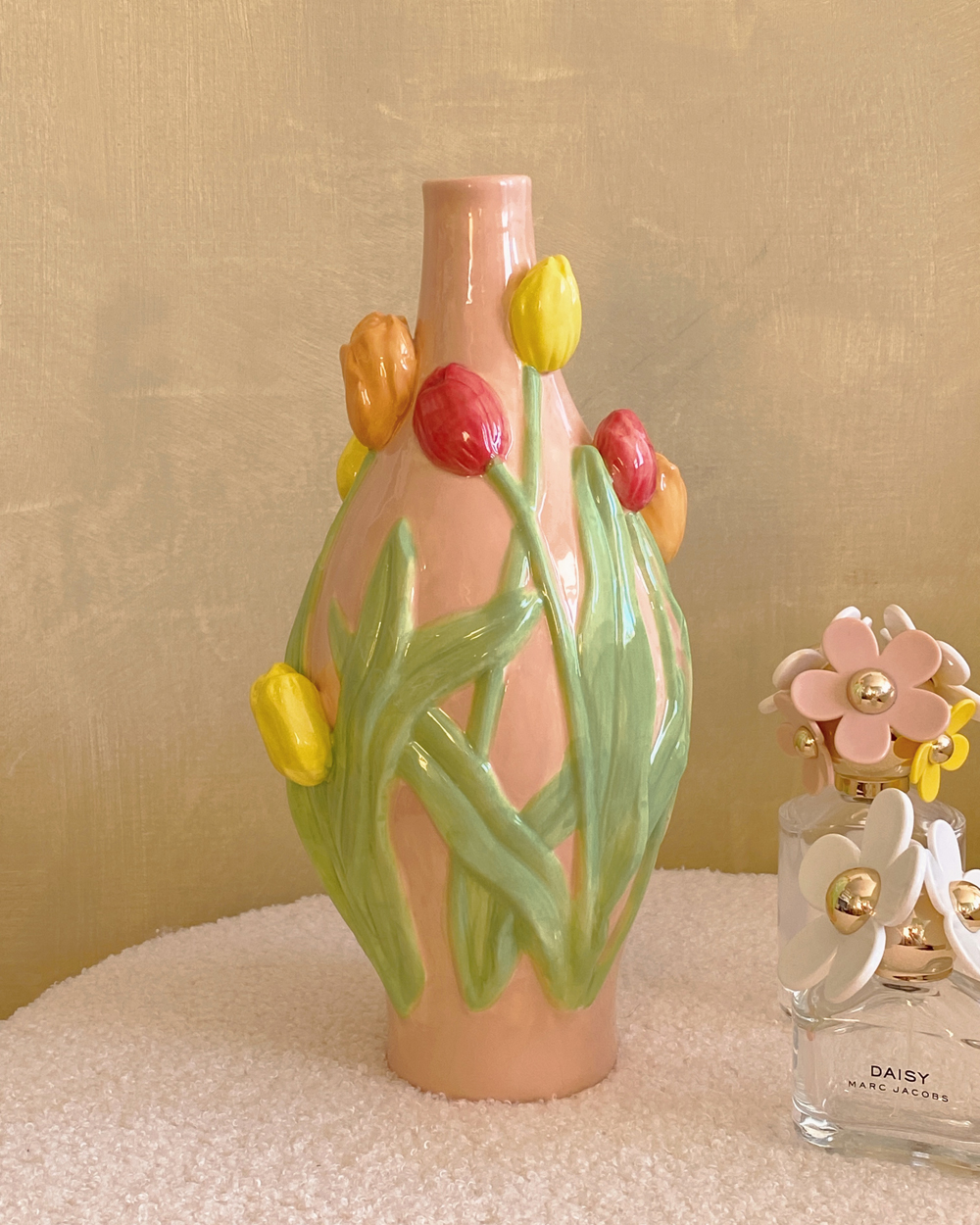 Soft Pink Tulip Vase