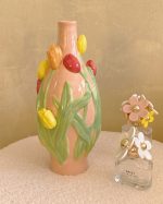 Soft Pink Tulip Vase