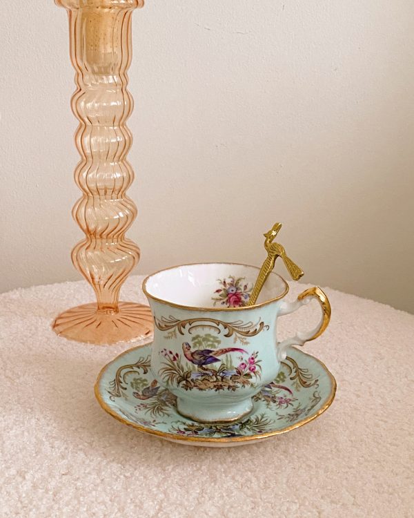 Vintage Paragon Antique Series Swansea Cup Saucer Set