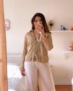Fawn Floral Embroidered Blouse