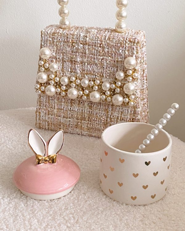 Lidded Bunny Heart Jar