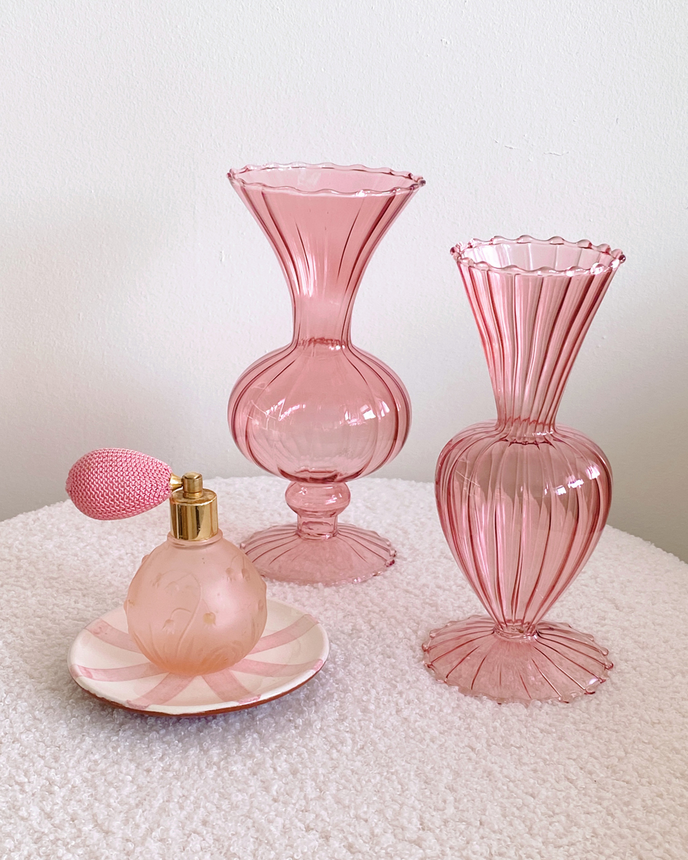 Pink Praliné Glass Vase