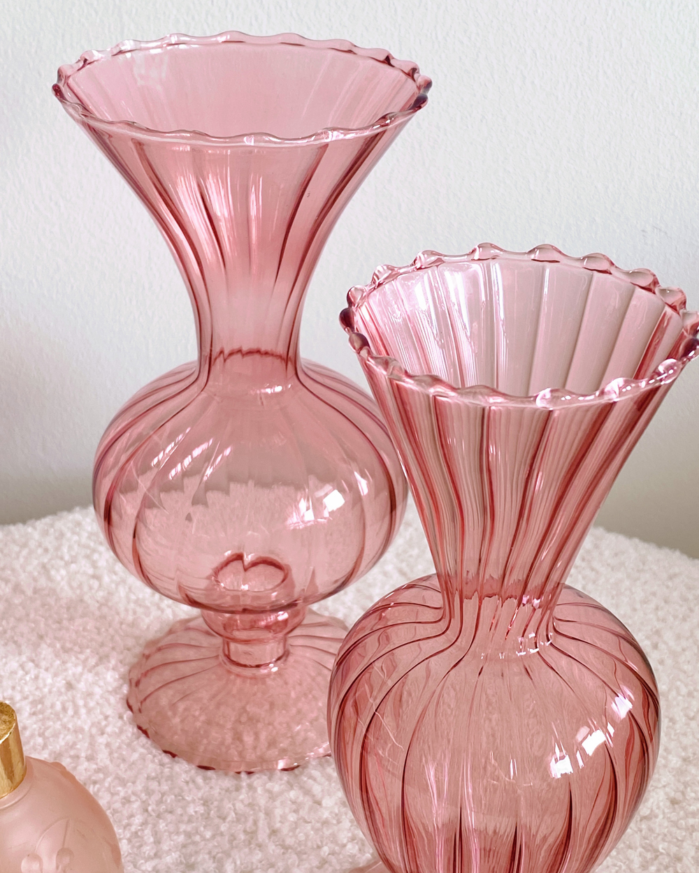 Pink Praliné Glass Vase