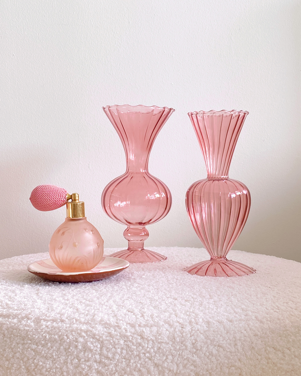 Pink Praliné Glass Vase