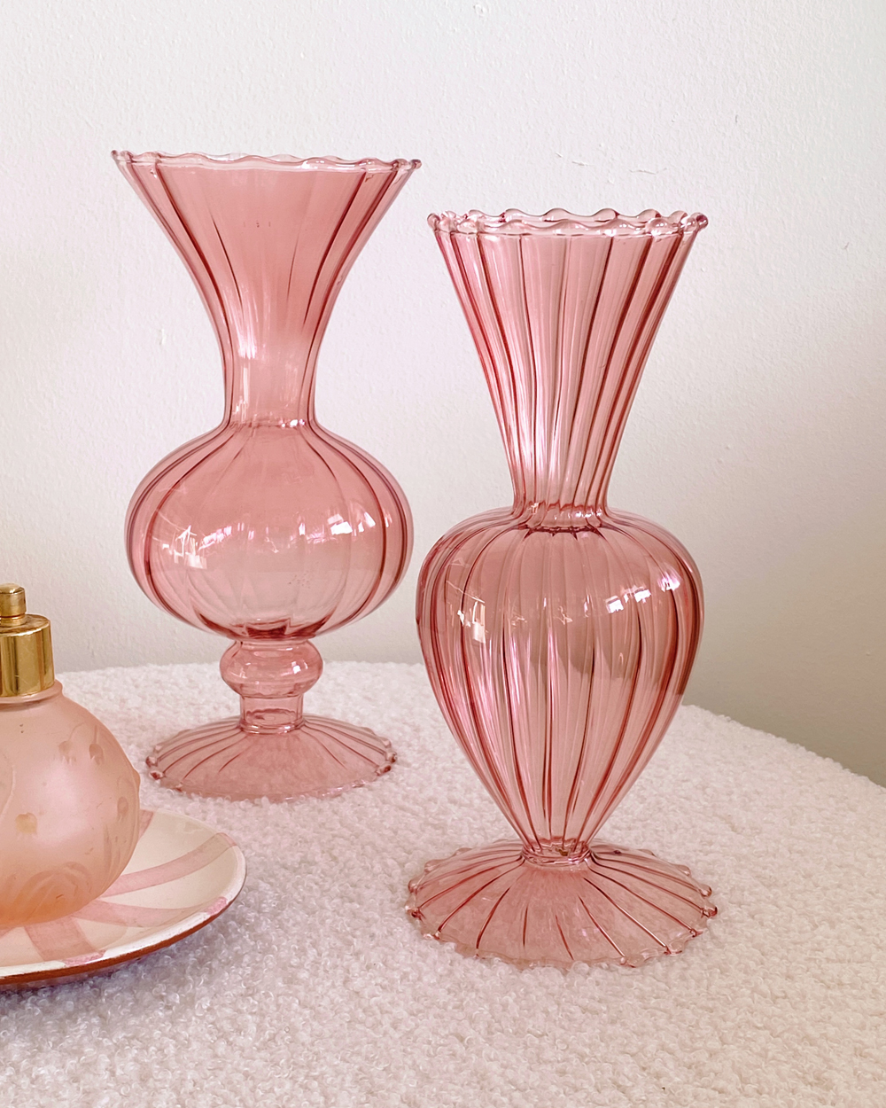 Pink Praliné Glass Vase