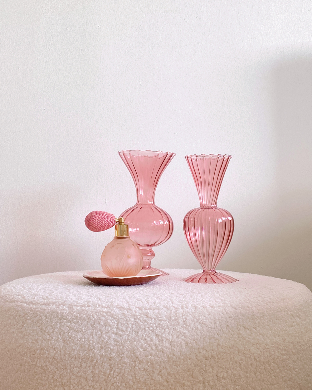 Pink Praliné Glass Vase