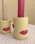 Pink Lips Candle Holder