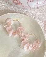 Dreamy Petal Cascade Hoop Earrings