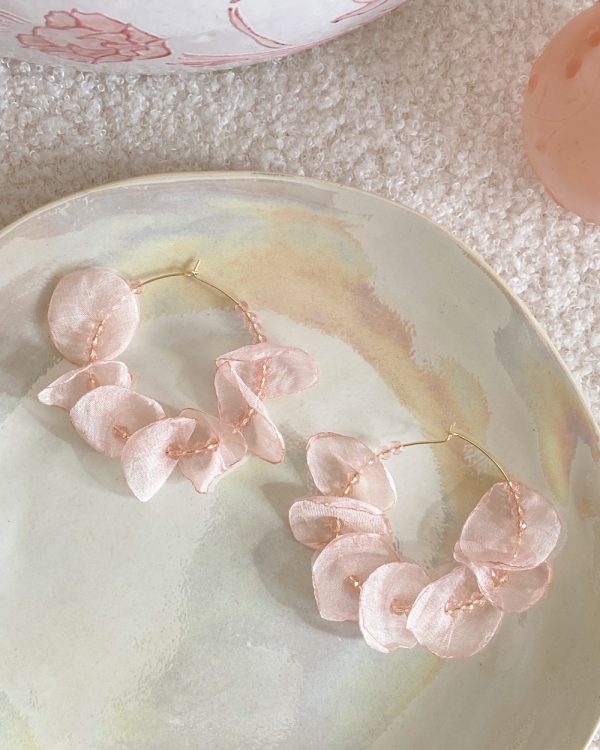 Dreamy Petal Cascade Hoop Earrings