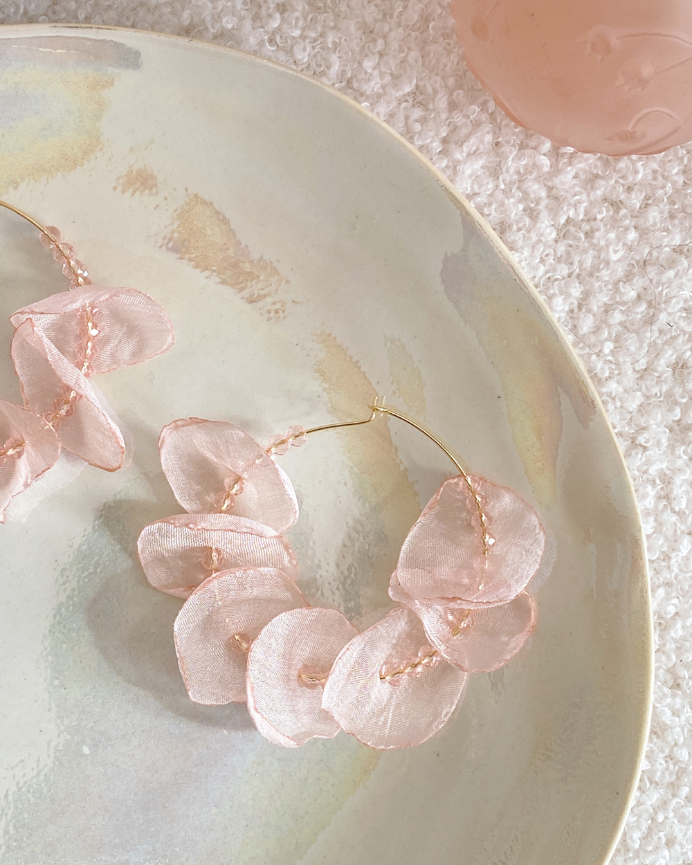 Dreamy Petal Cascade Hoop Earrings