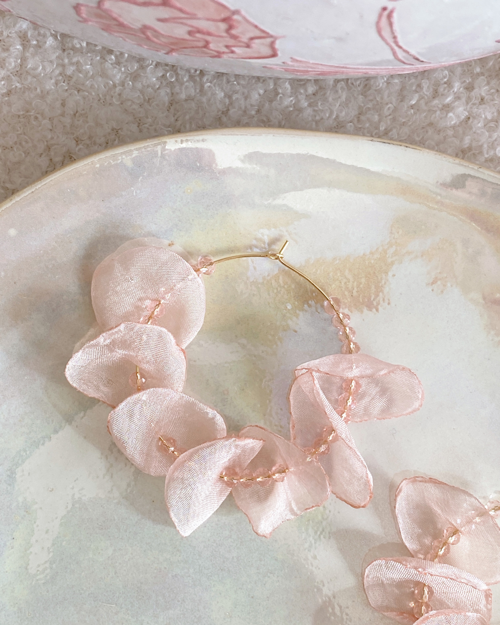 Dreamy Petal Cascade Hoop Earrings