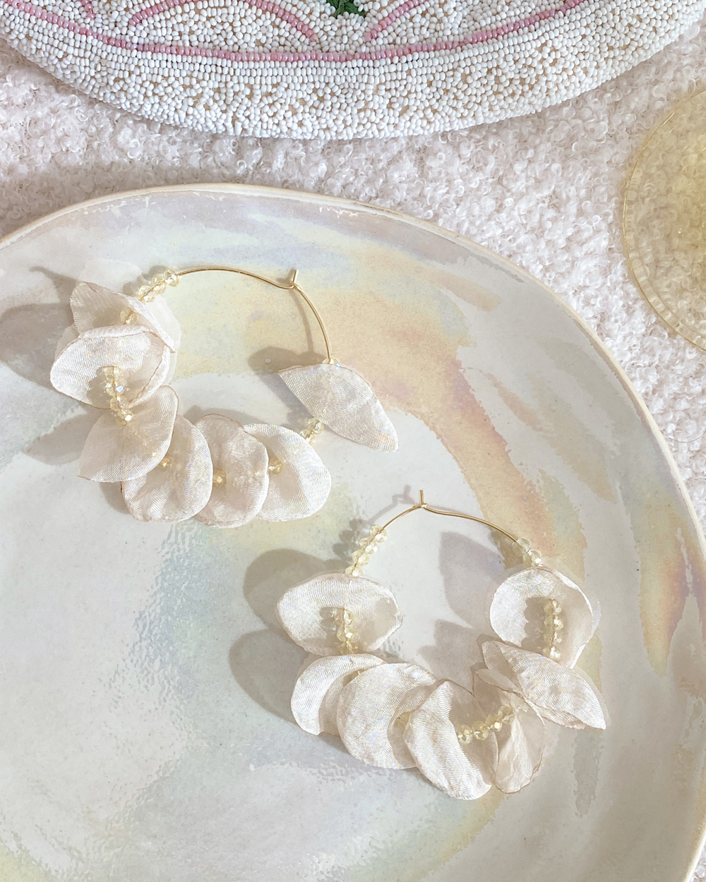 Dreamy Petal Cascade Hoop Earrings