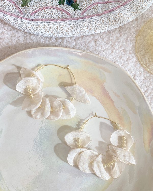 Dreamy Petal Cascade Hoop Earrings