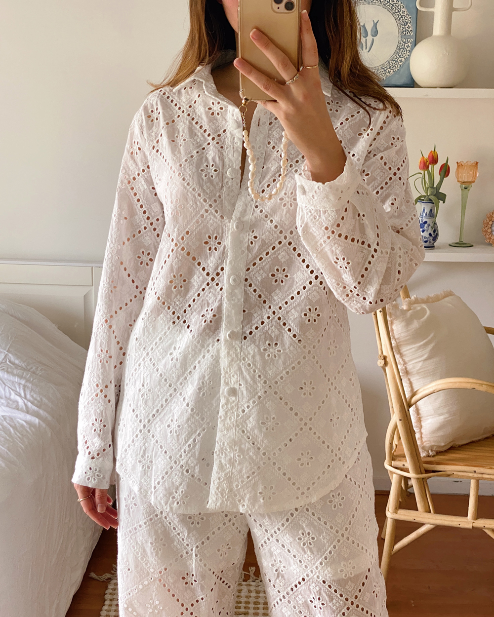 White Sands Eyelet Matching Set
