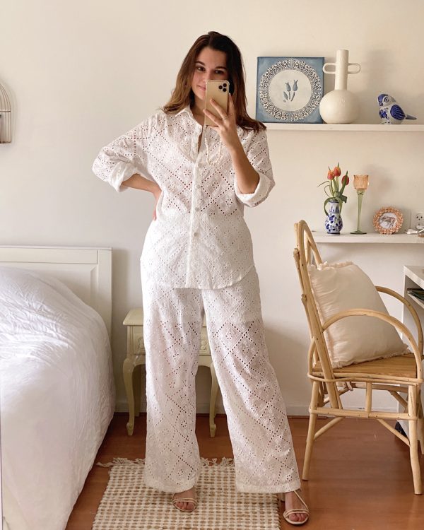White Sands Eyelet Matching Set
