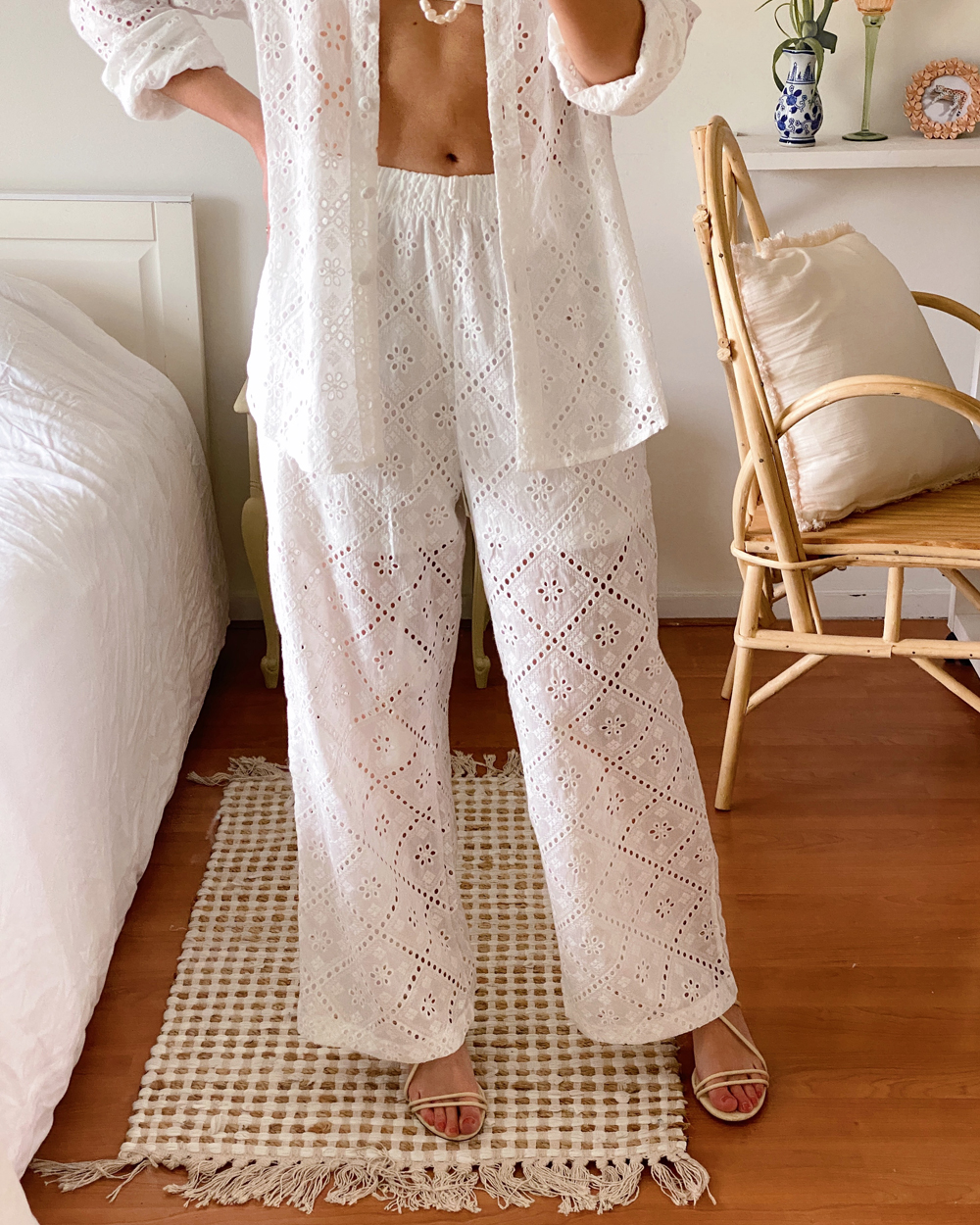 White Sands Eyelet Matching Set