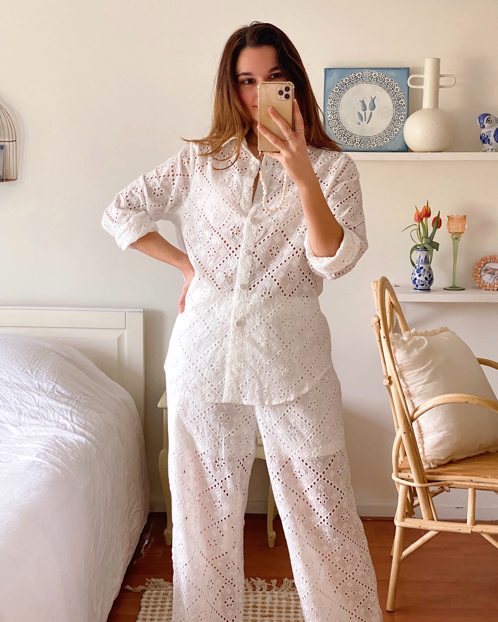 White Sands Eyelet Matching Set