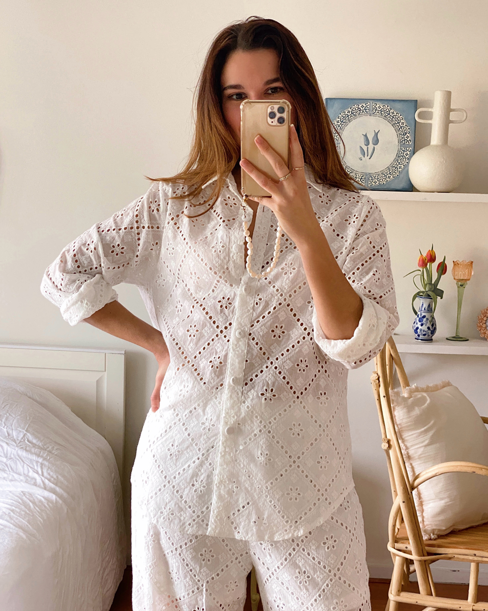 White Sands Eyelet Matching Set