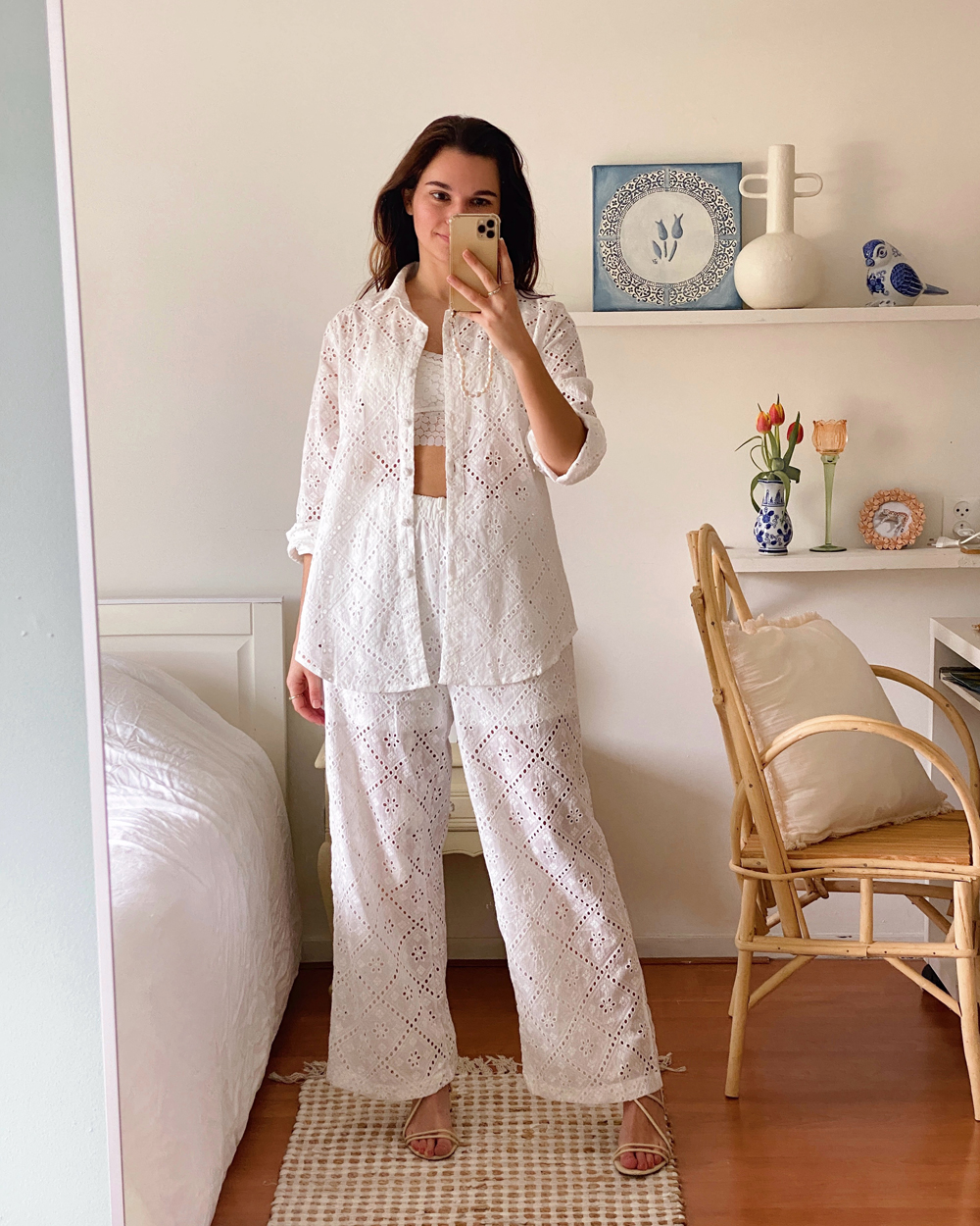White Sands Eyelet Matching Set