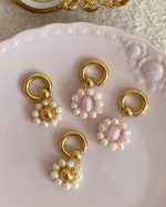 Freshwater Pearl Blossom Flower Earrings